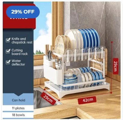 2-Tier Countertop Dish Drying Rack
