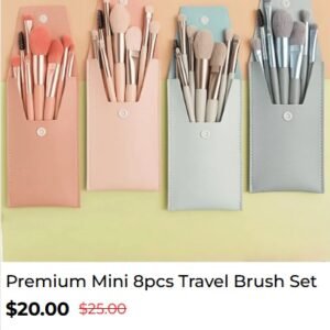 Premium Mini 8pcs Travel Brush Set