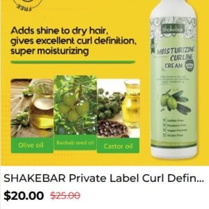 SHAKEBAR Private Label Curl Defining Moisturizing Cream